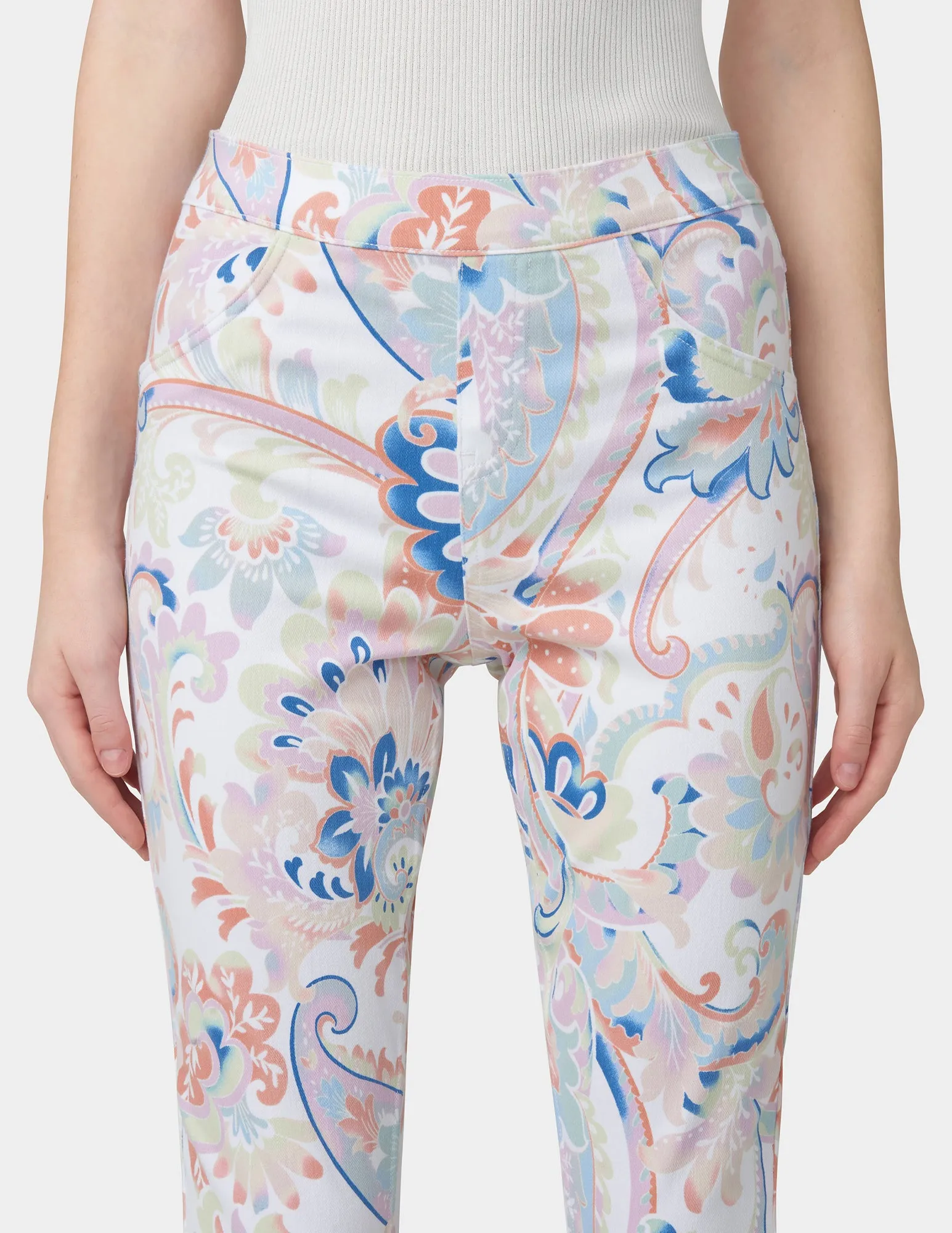 Paisley Denim Capri