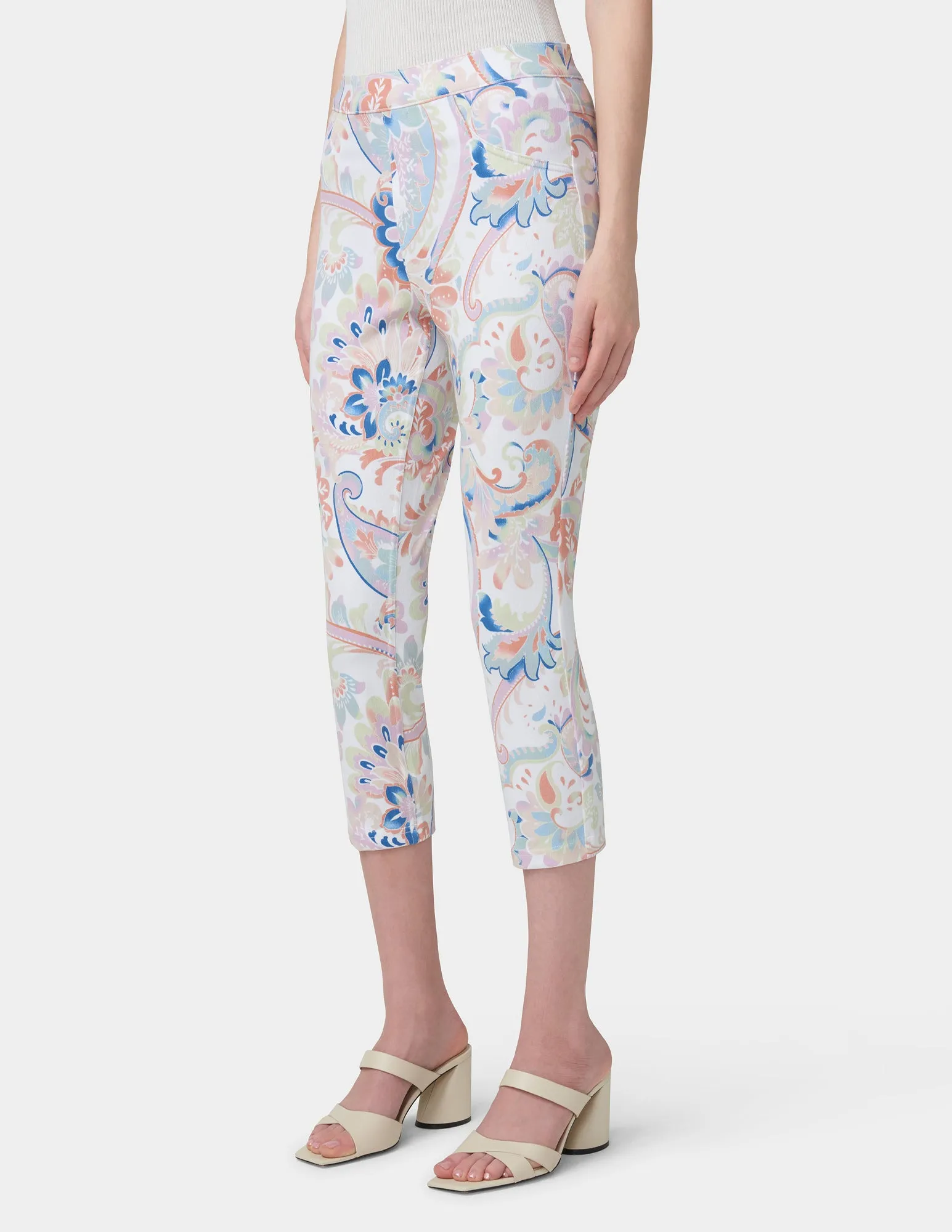 Paisley Denim Capri