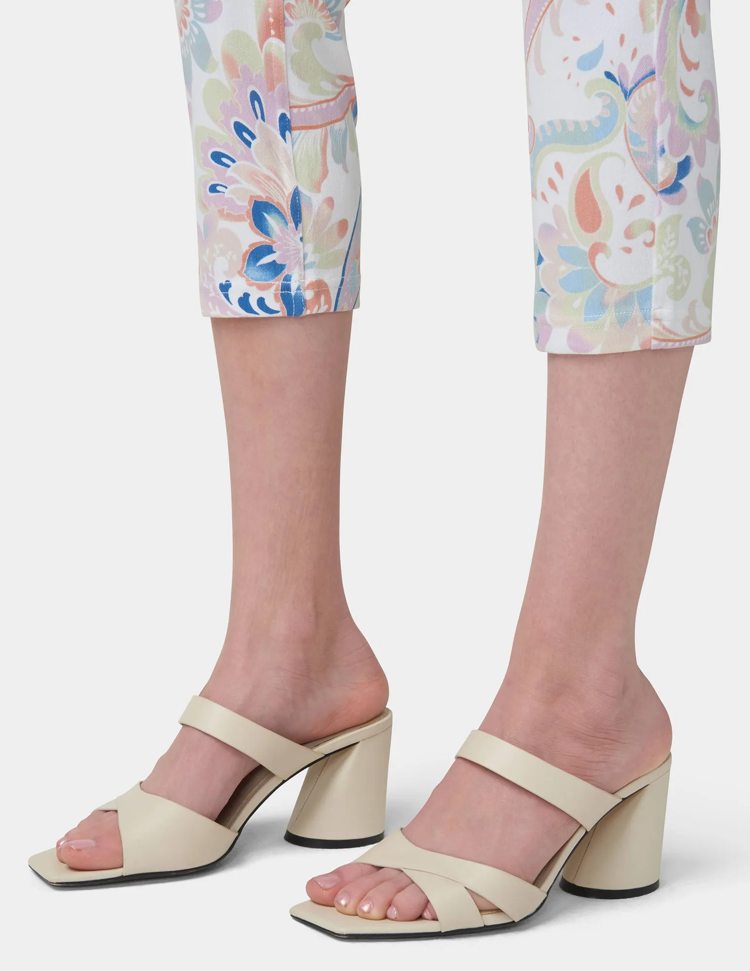 Paisley Denim Capri