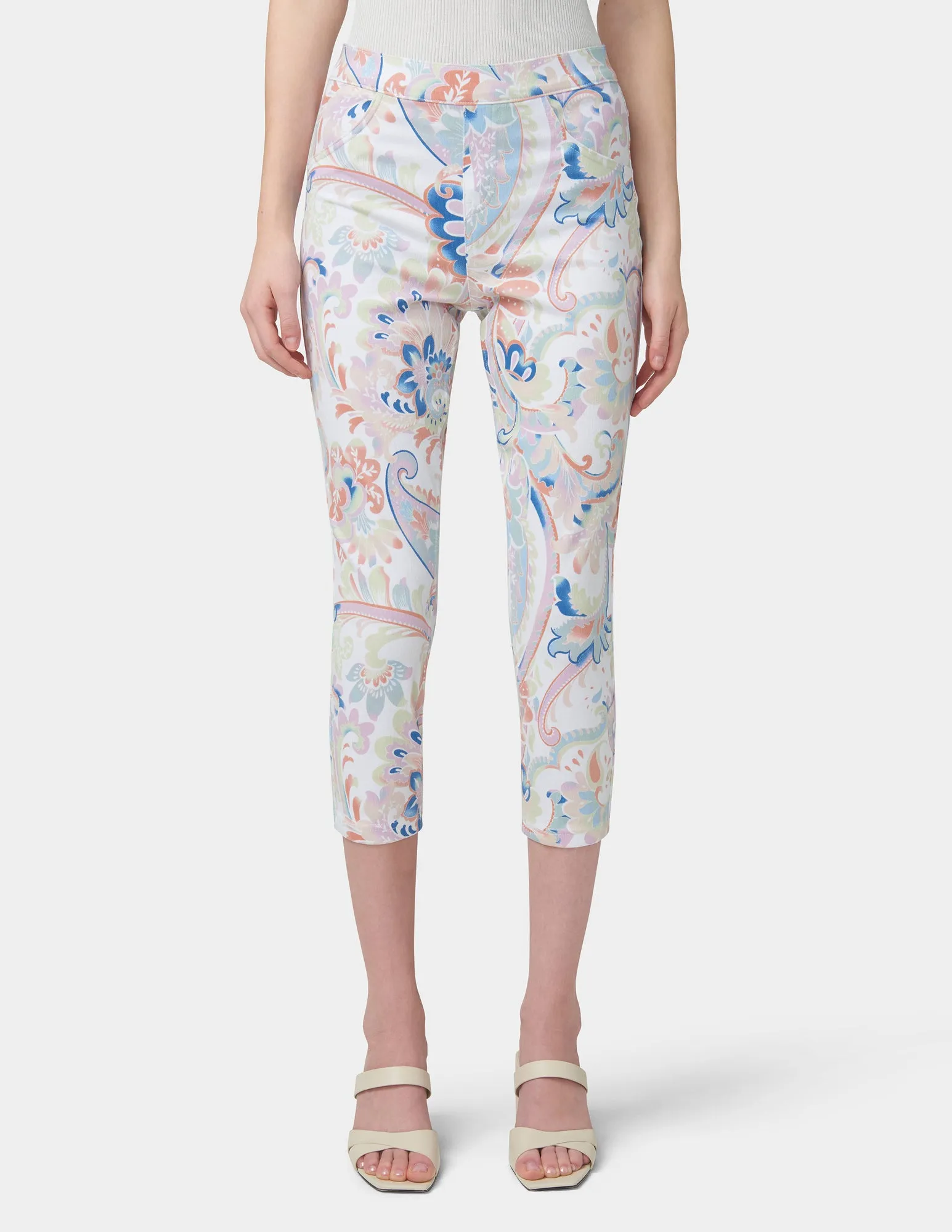 Paisley Denim Capri