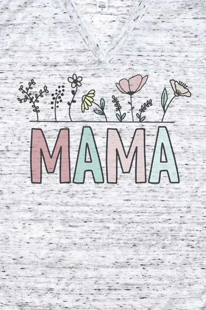 Pastel Bloom Mama Unisex V-Neck Tee