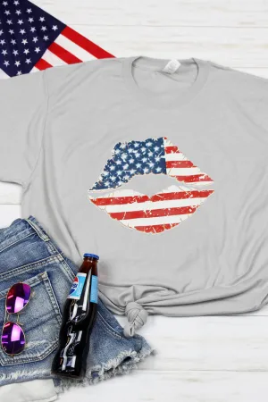 Patriotic Lips Unisex Blend Tee