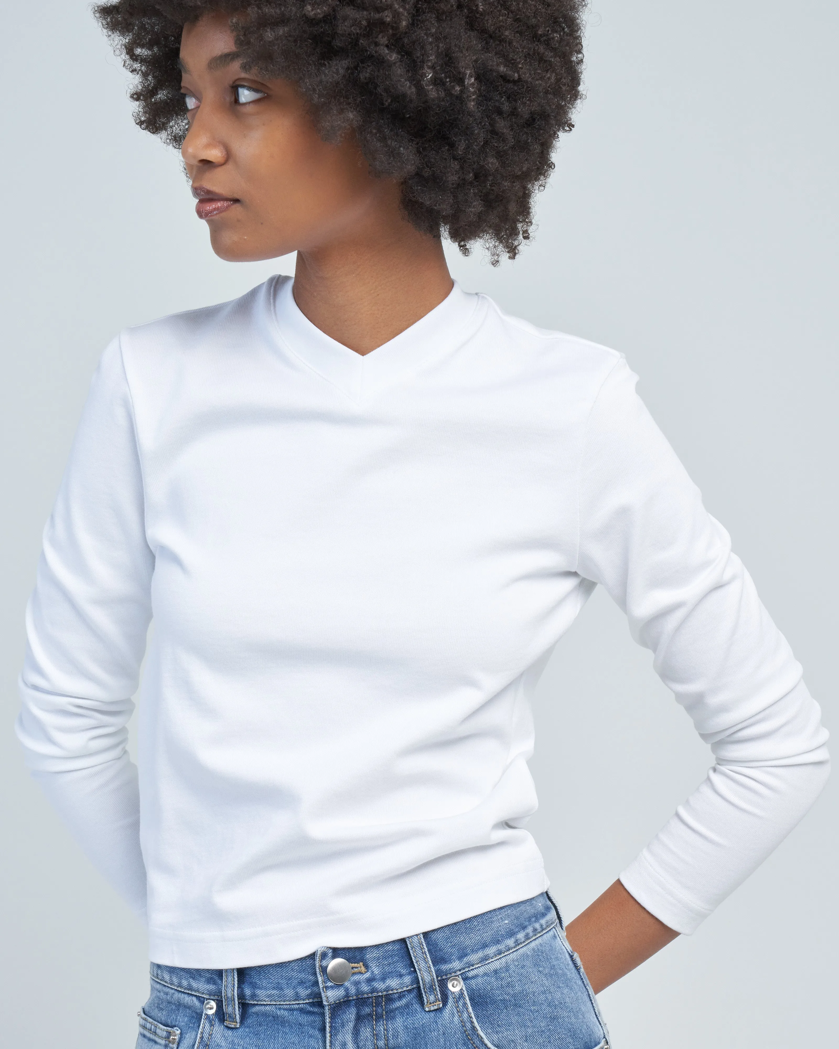 perfect shrunken v neck tee