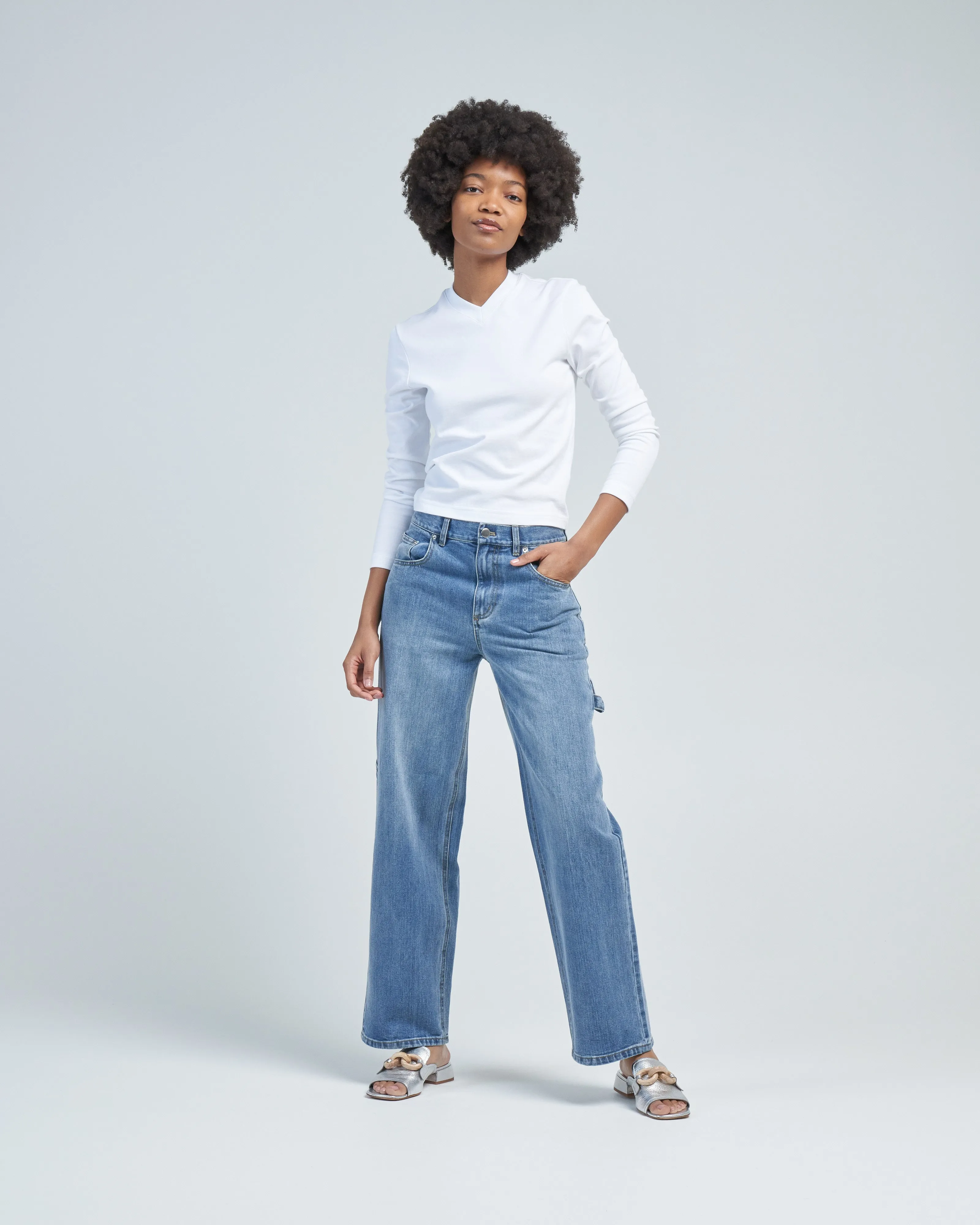 perfect shrunken v neck tee