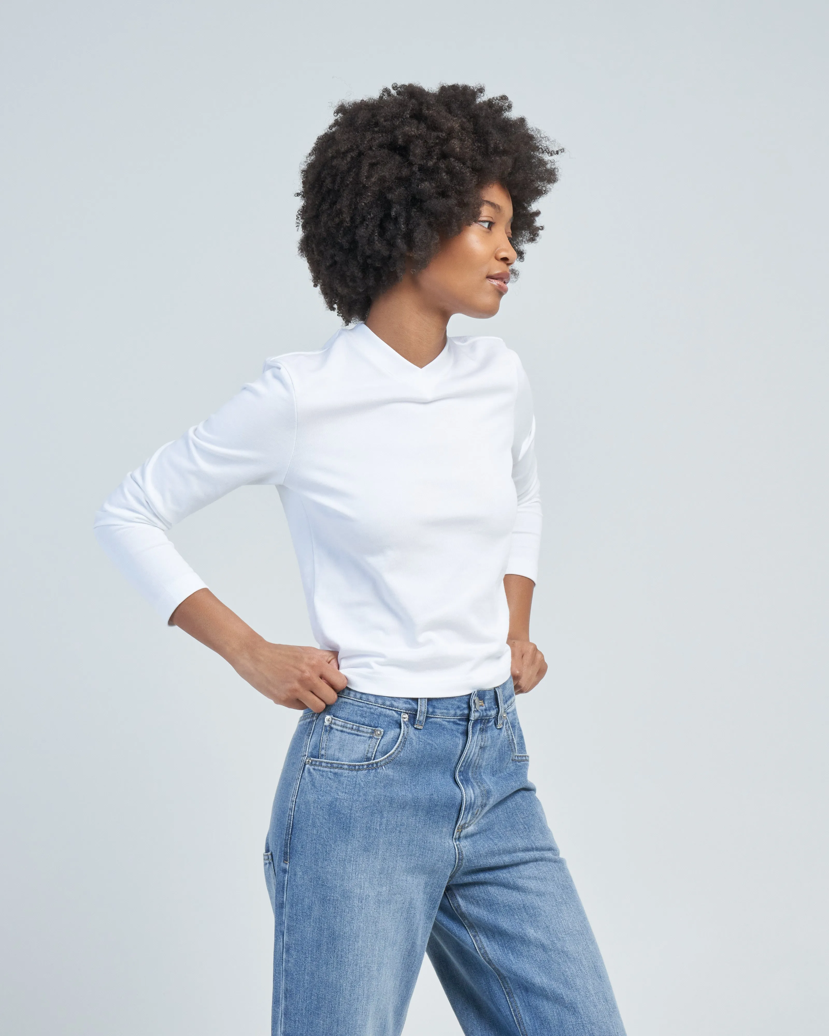 perfect shrunken v neck tee