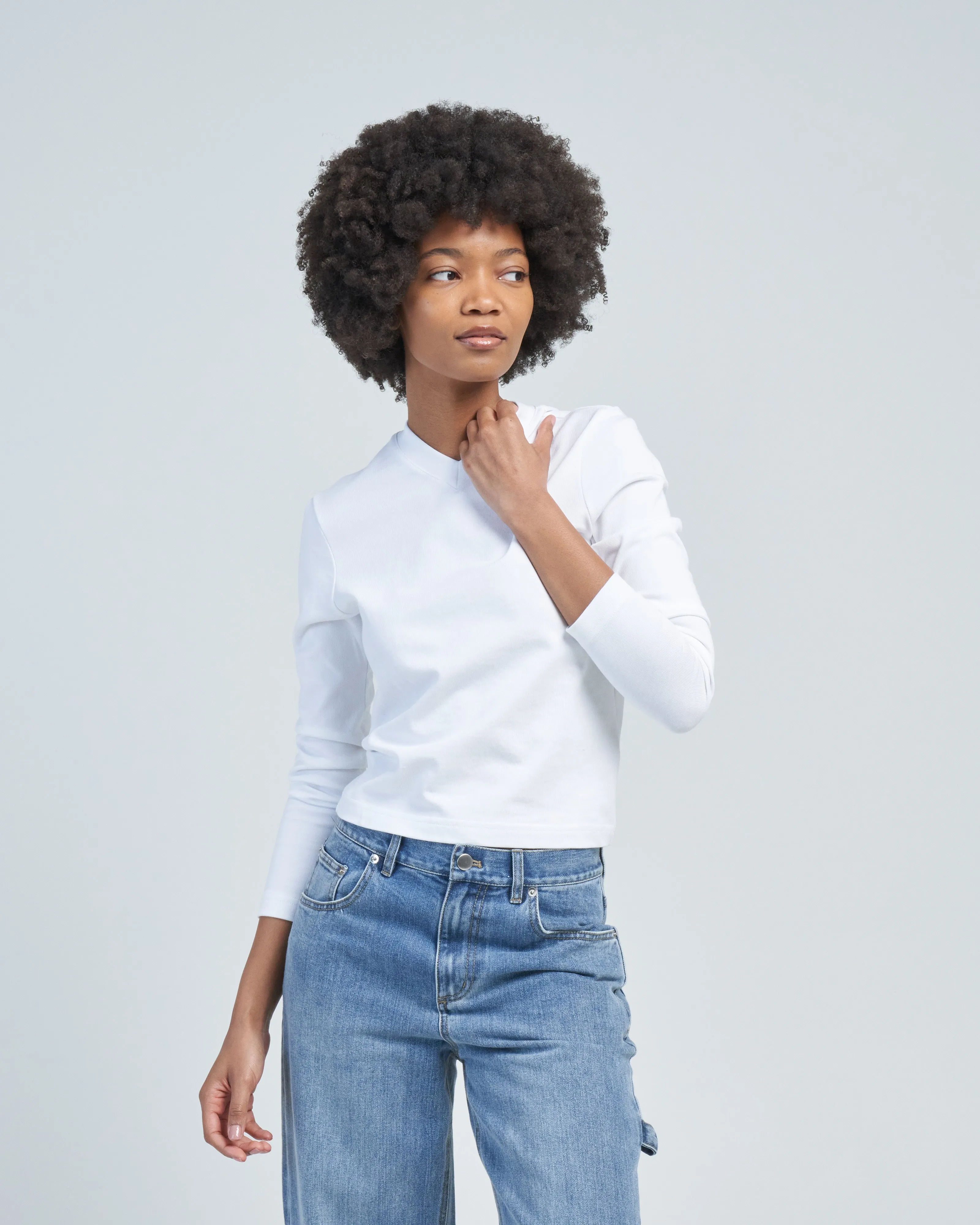 perfect shrunken v neck tee