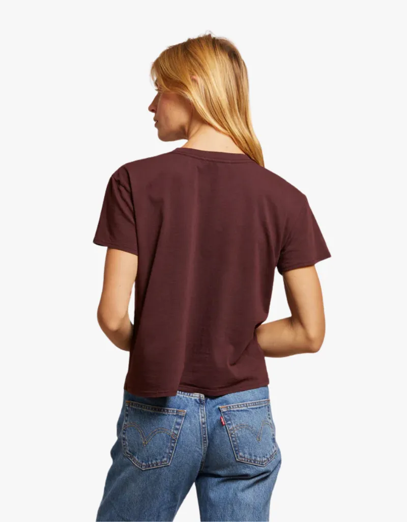 Perfect White Tee Harley Crispy Lightweight Cotton Boxy Tee in Blackberry