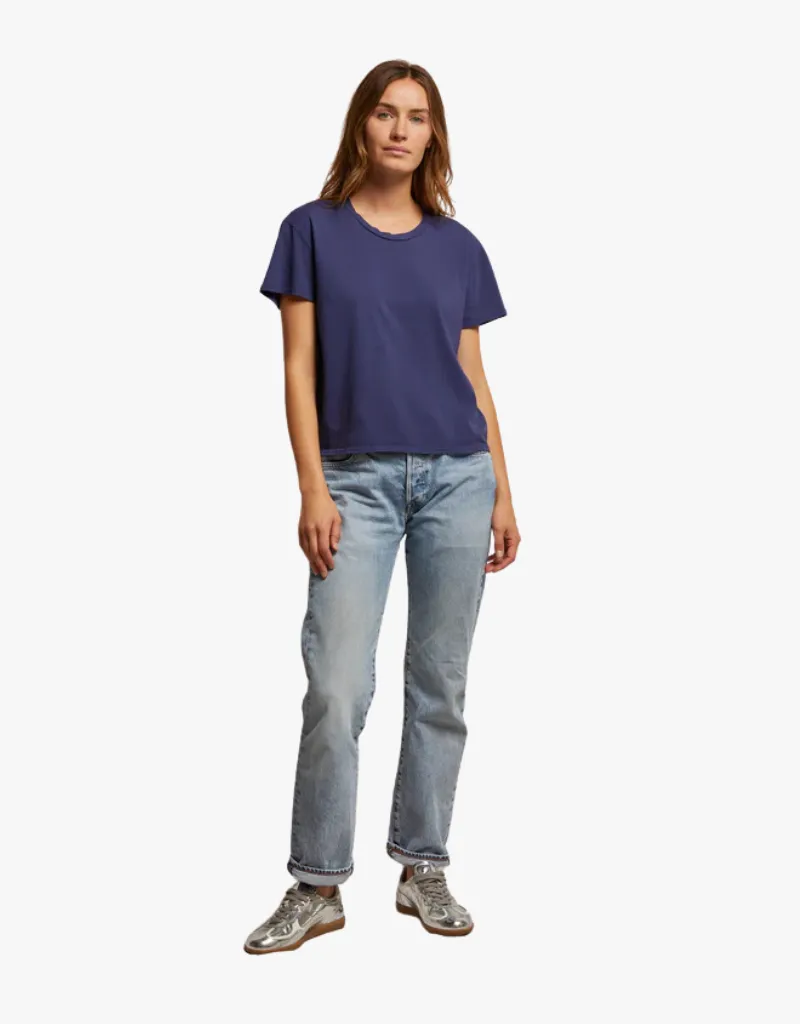 Perfect White Tee Harley Crispy Lightweight Cotton Boxy Tee in Dusk