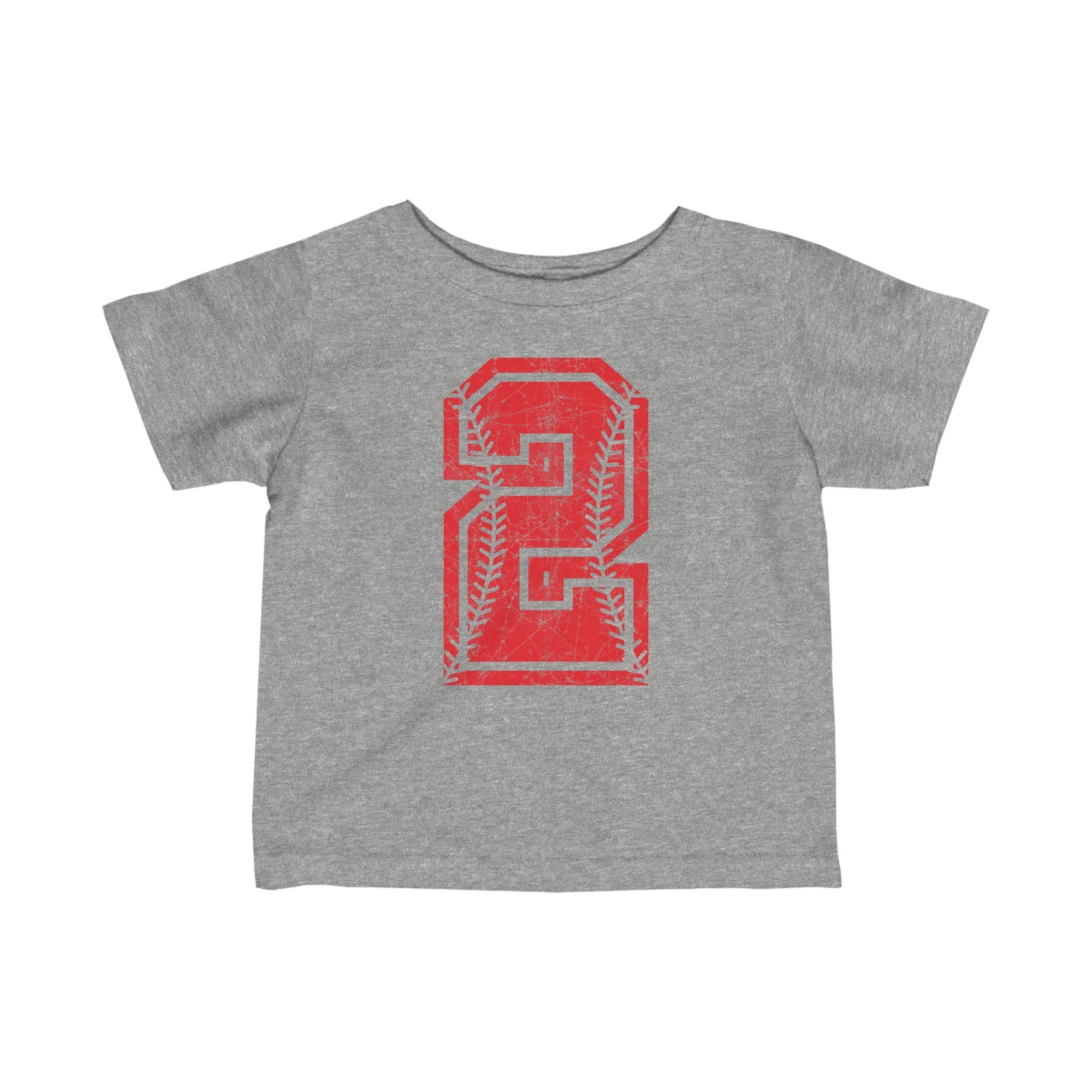 PERSONALIZED - Braves Baseball Number Infant Fine Jersey Tee