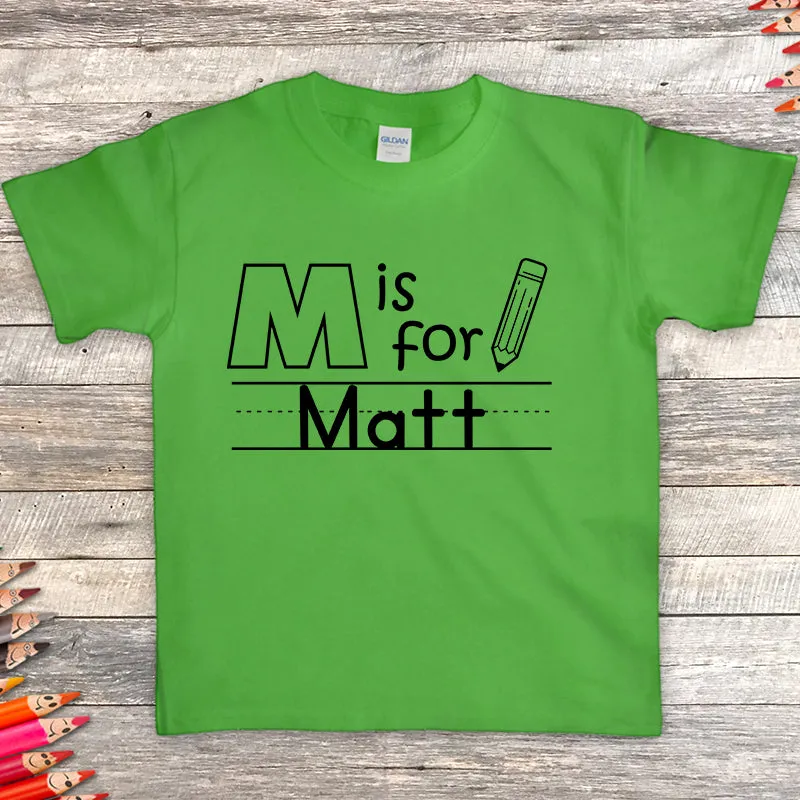 Personalized Letter Is For Premium Youth Tees