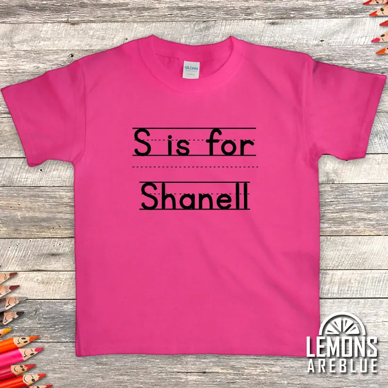 Personalized Letter Of Alphabet Is For Premium Youth Tees