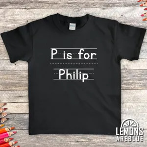 Personalized Letter Of Alphabet Is For Premium Youth Tees