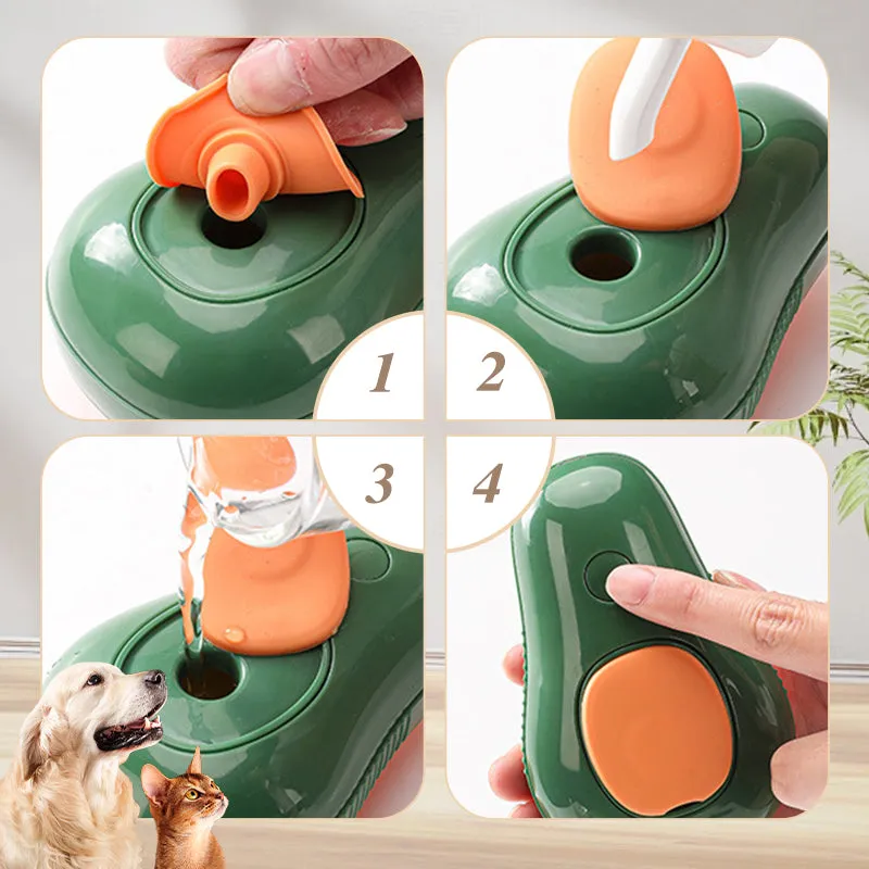 Pet Bathing Brush with Spray for Dog & Cat