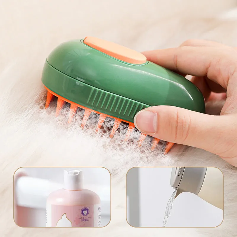 Pet Bathing Brush with Spray for Dog & Cat