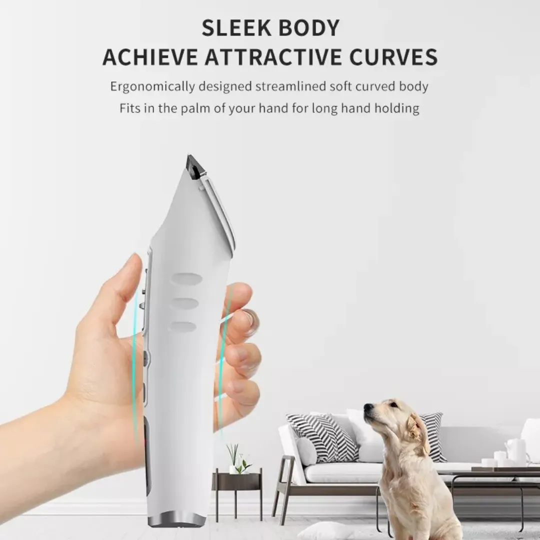 Pet Grooming Kit, Upgraded Rechargeable Cordless Electric Quiet Hair Clipper Set