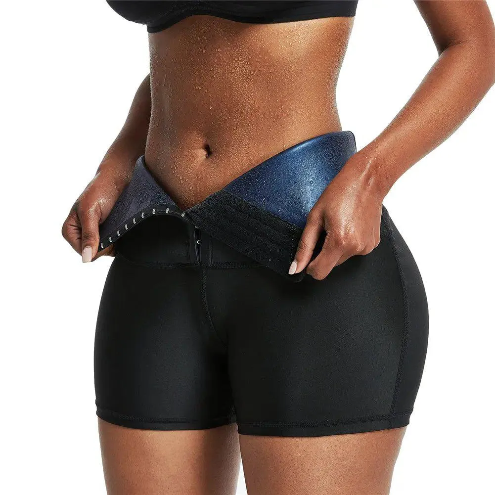 Phoebe Thermo Sauna Compressing Short Leggings With Hooks