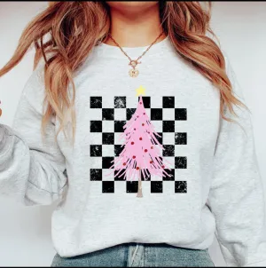 Pink Check Christmas