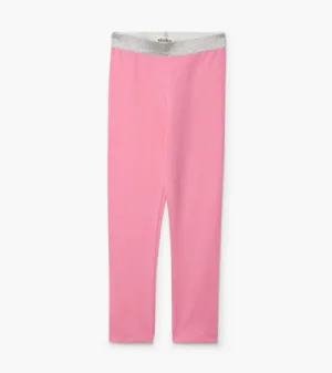 Pink Embellished Waist Leggings
