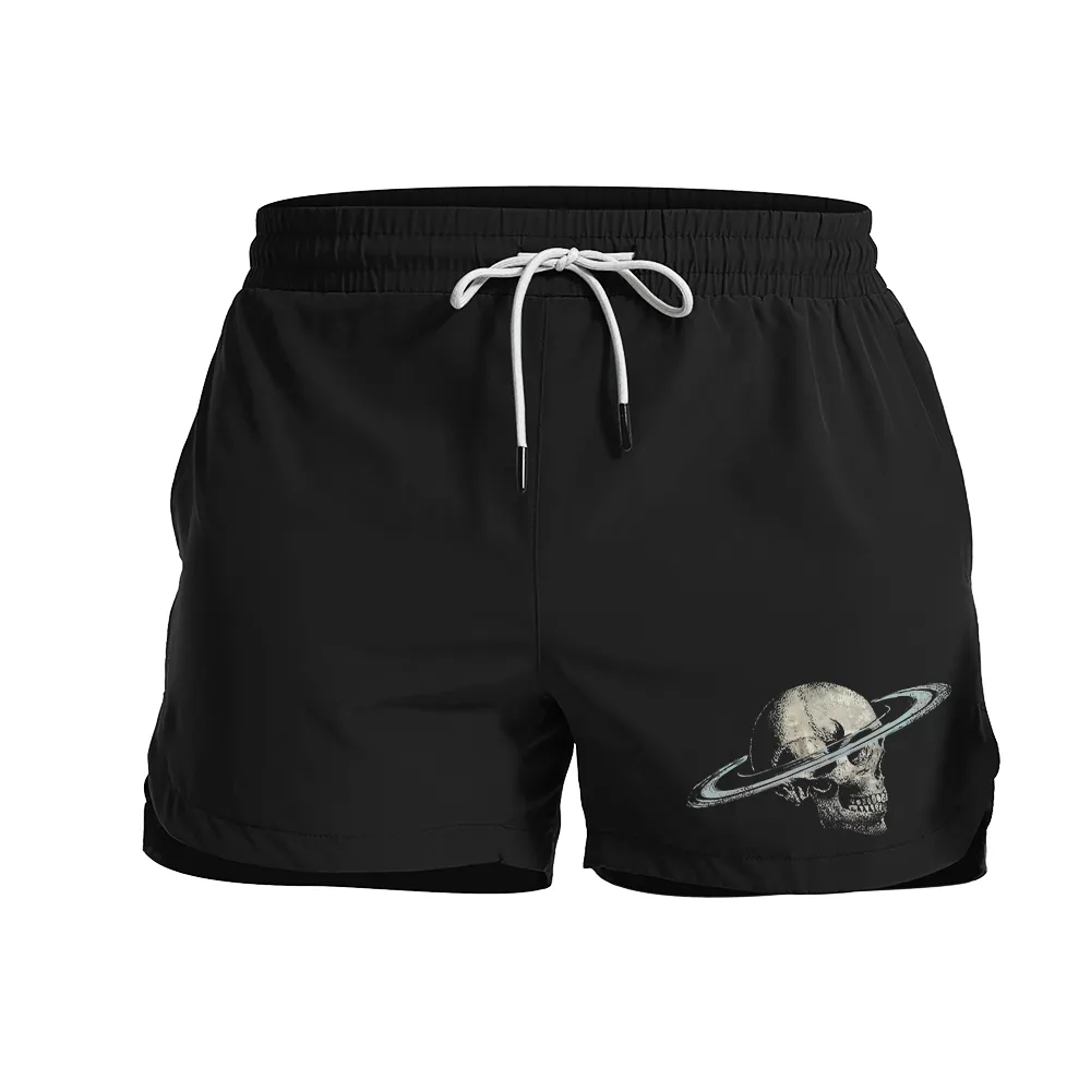 Planetary Skull Graphic Shorts