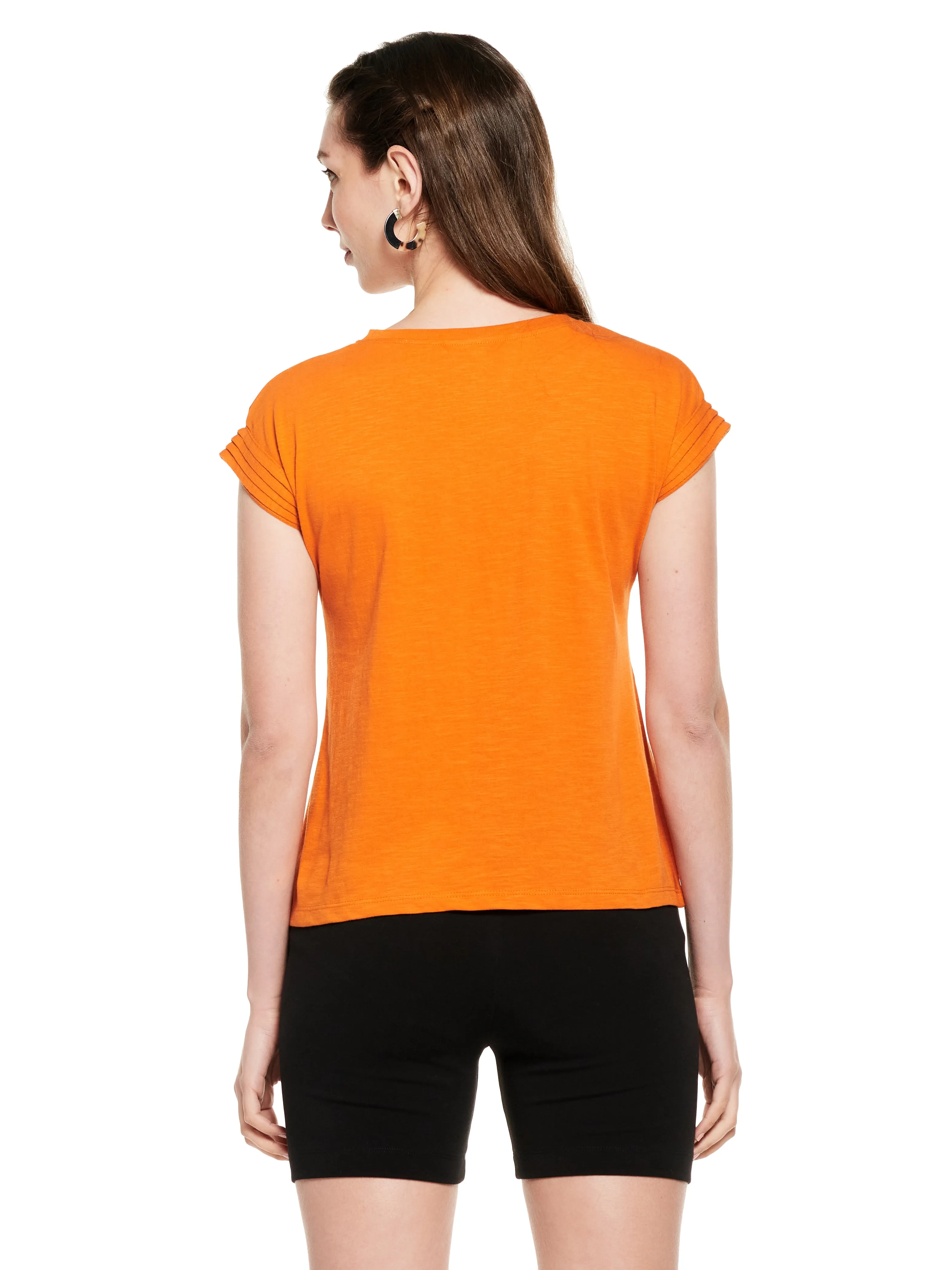 Pleated Sleeve Tee