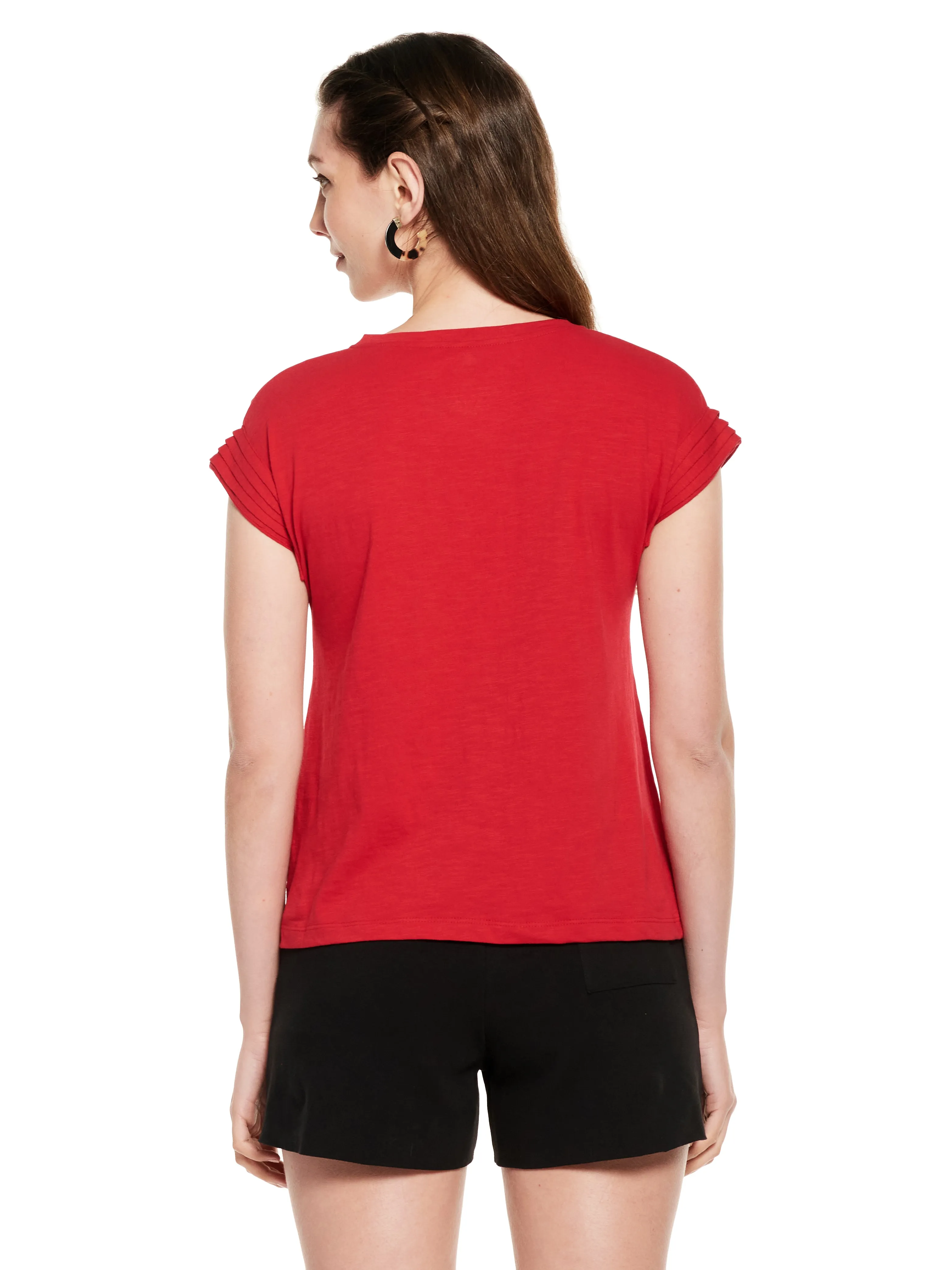 Pleated Sleeve Tee