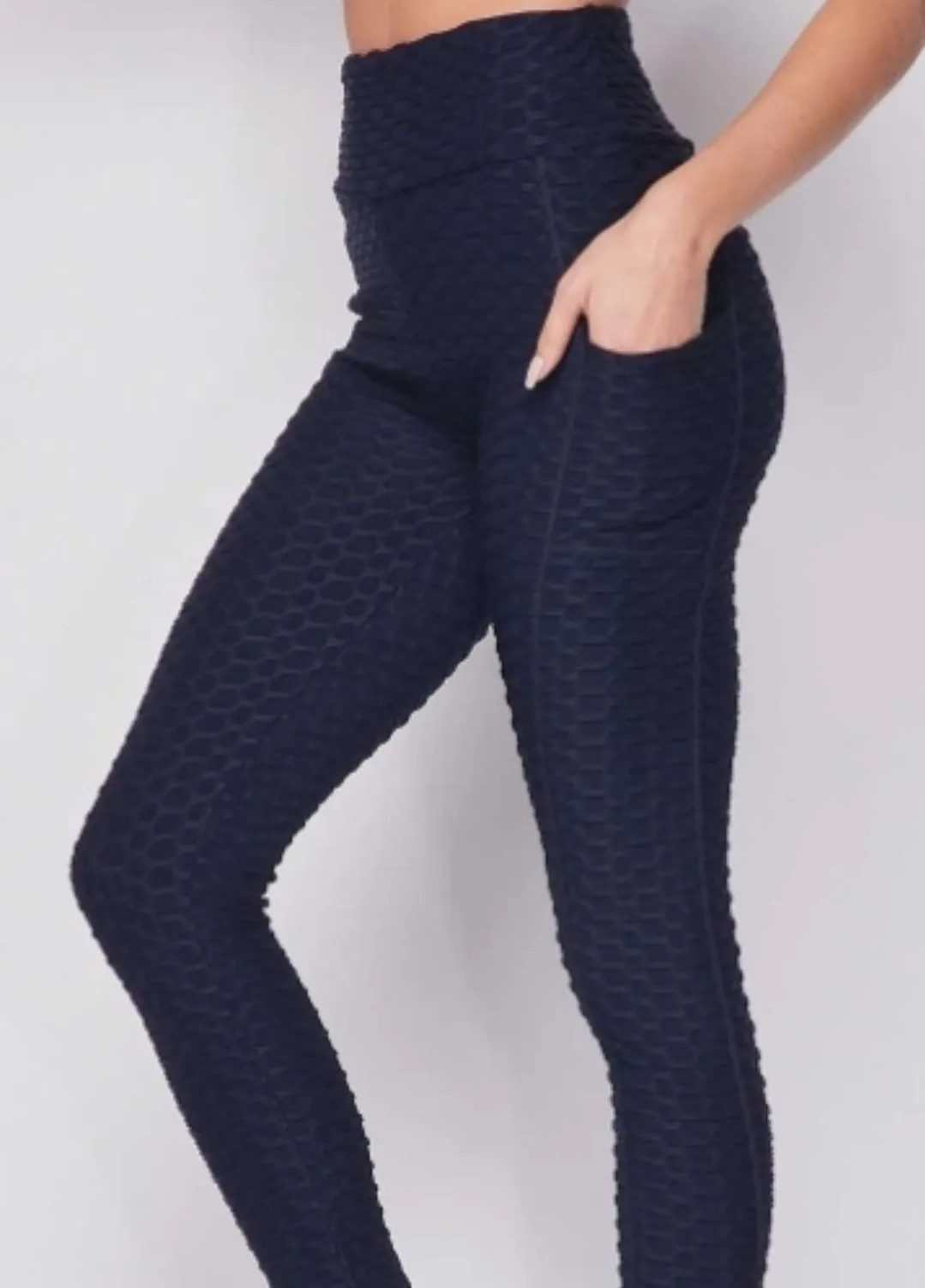 Plus Honeycomb Leggings w/ Pockets