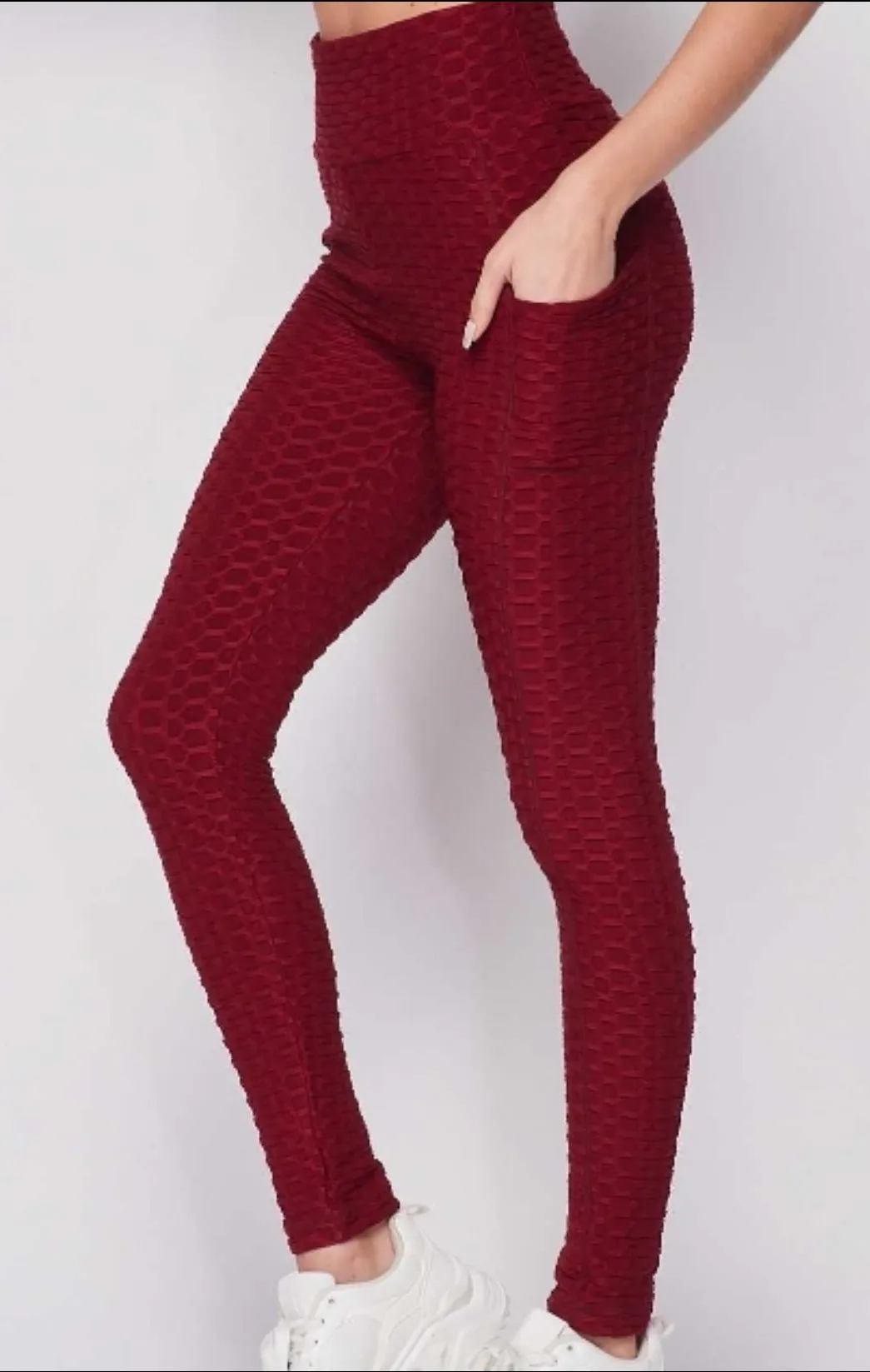 Plus Honeycomb Leggings w/ Pockets
