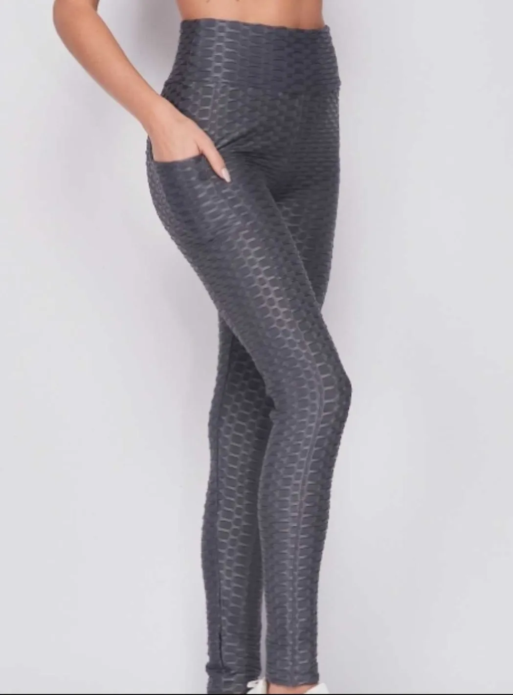 Plus Honeycomb Leggings w/ Pockets