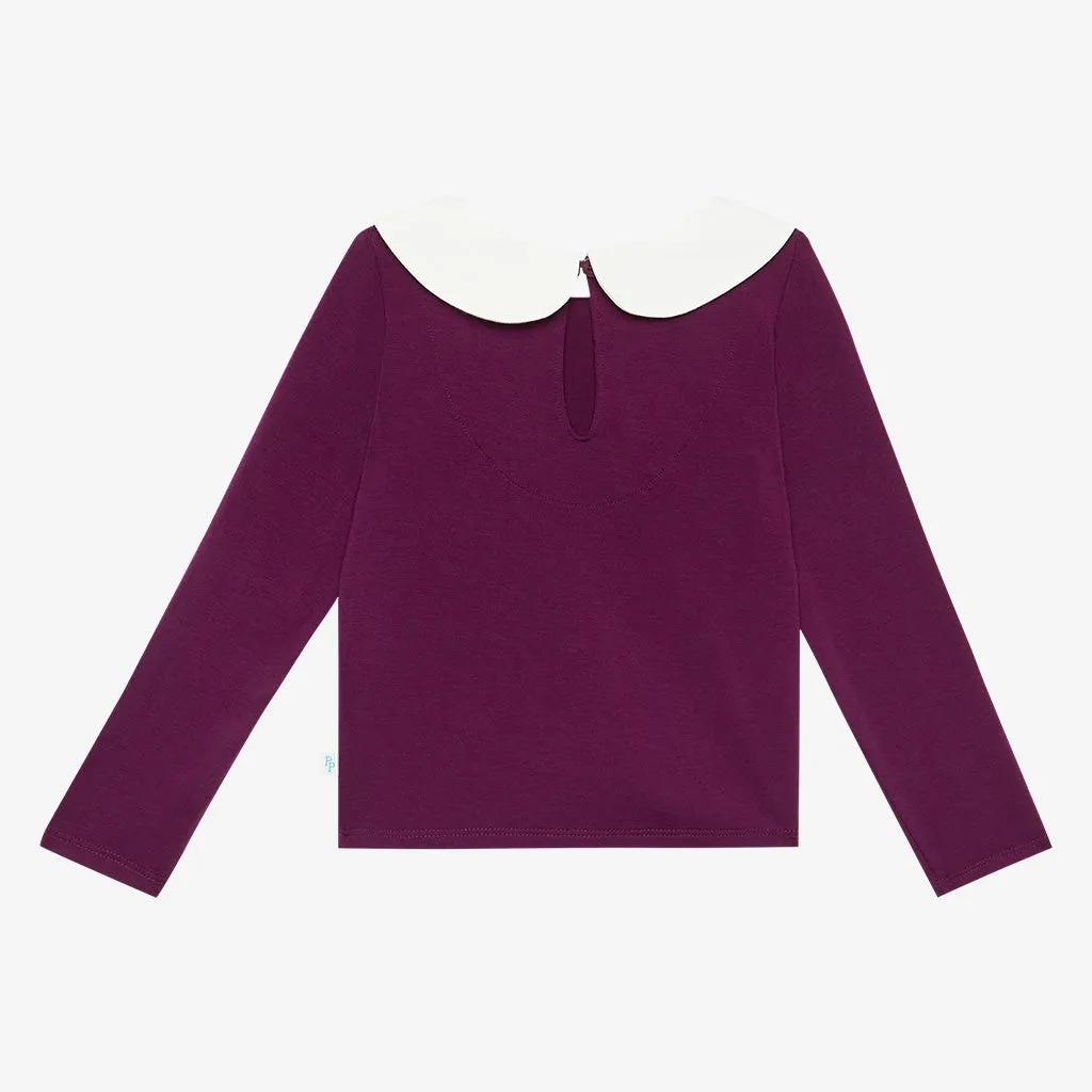 Posh Peanut Zelda L/S Peterpan Collar T-Shirt & Skirted Legging Set