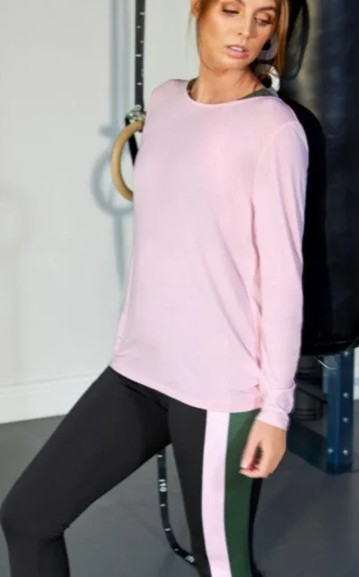 POUR MOI - ENERGY SPORTS LEGGING IN BLACK PINK AND GREEN