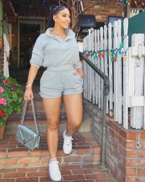 Powder Blue Shorts Set