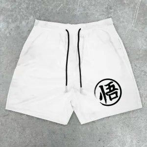 Preppy printed track shorts