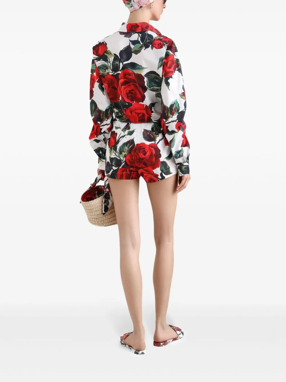 Printed cotton shorts