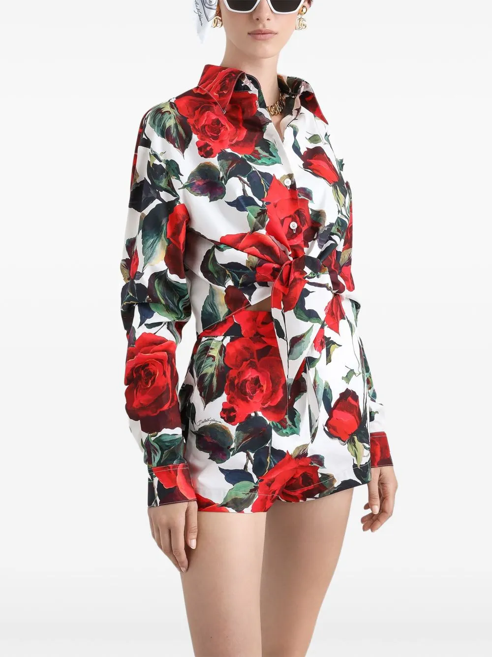 Printed cotton shorts