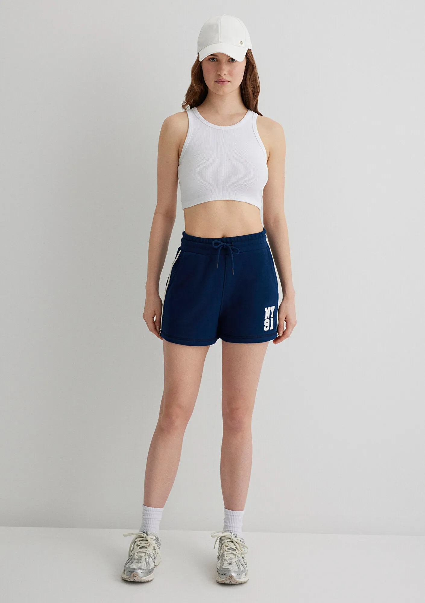 Printed Navy Shorts