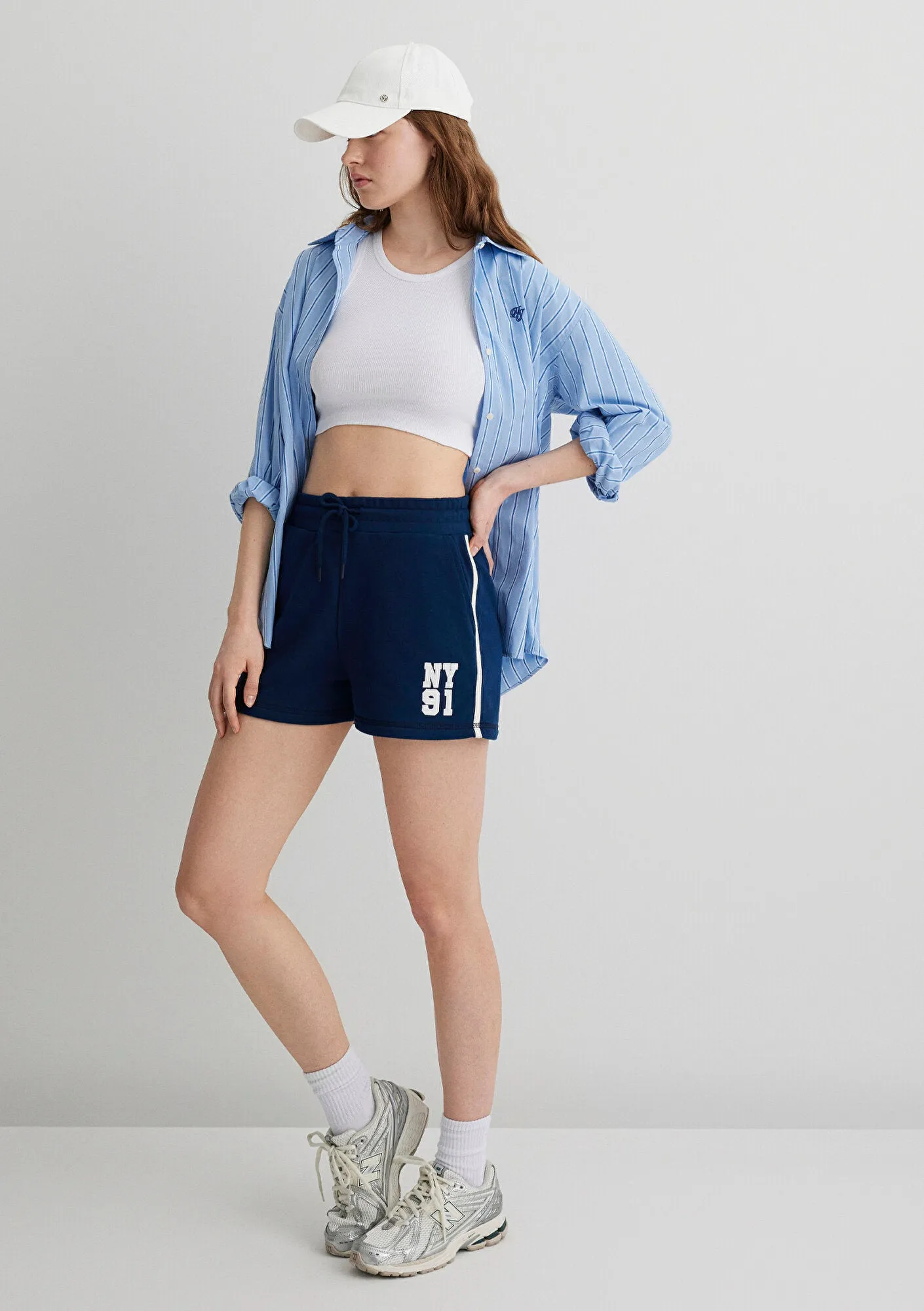 Printed Navy Shorts