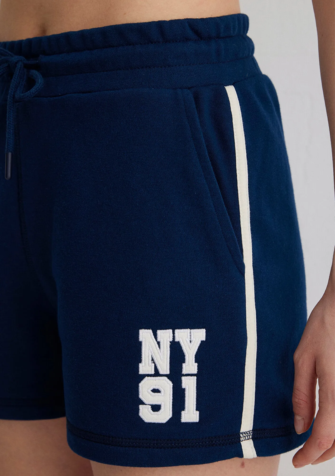 Printed Navy Shorts