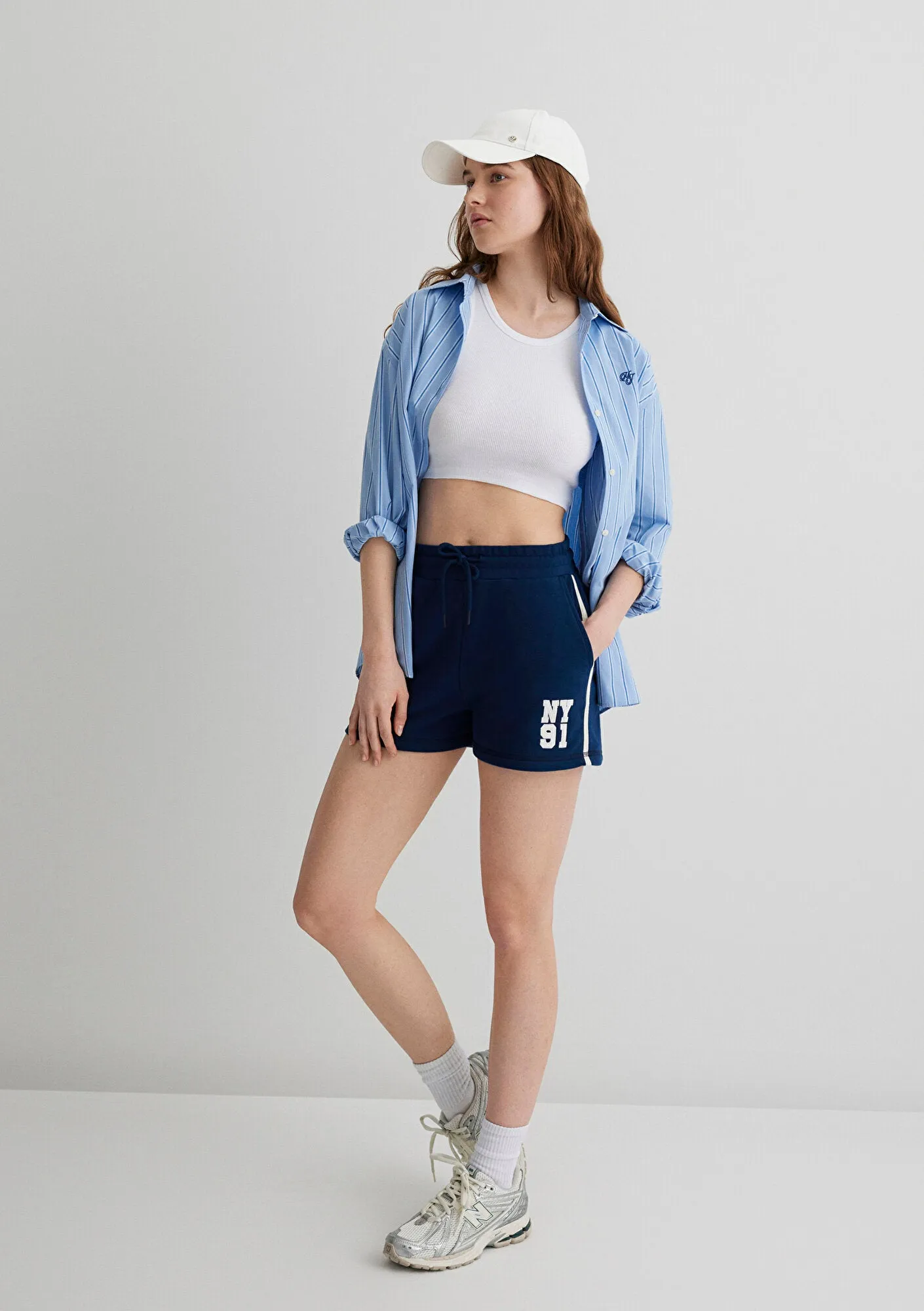 Printed Navy Shorts
