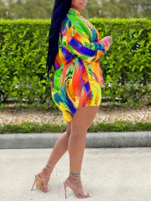 Printed Shirt & Shorts Set