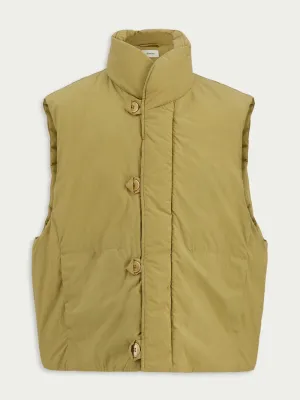 Puffer Gilet Ochre Khaki