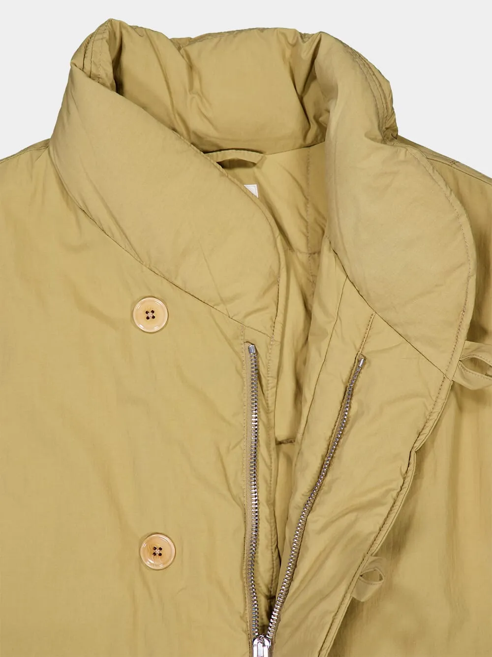 Puffer Gilet Ochre Khaki