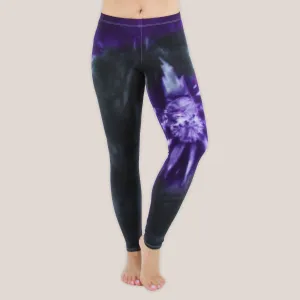 Purple Chakra Tie Dye Yoga Leggings