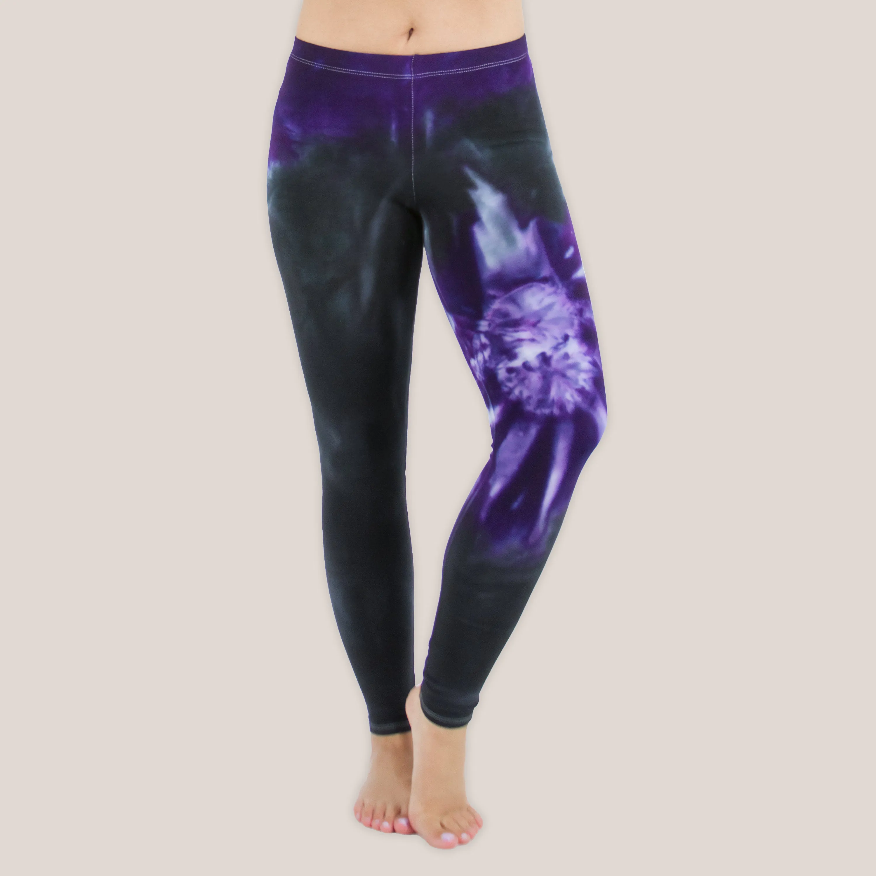 Purple Chakra Tie Dye Yoga Leggings