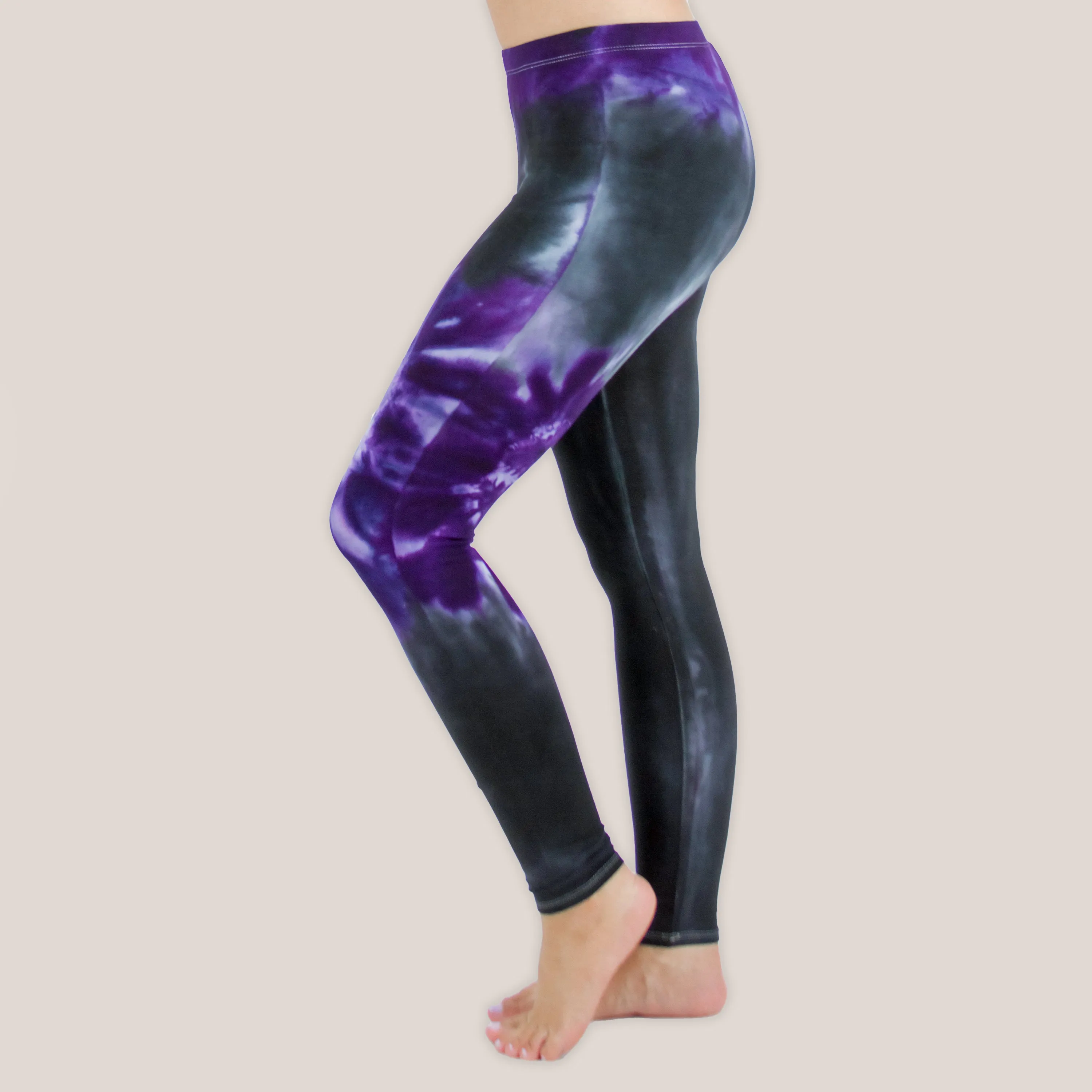 Purple Chakra Tie Dye Yoga Leggings