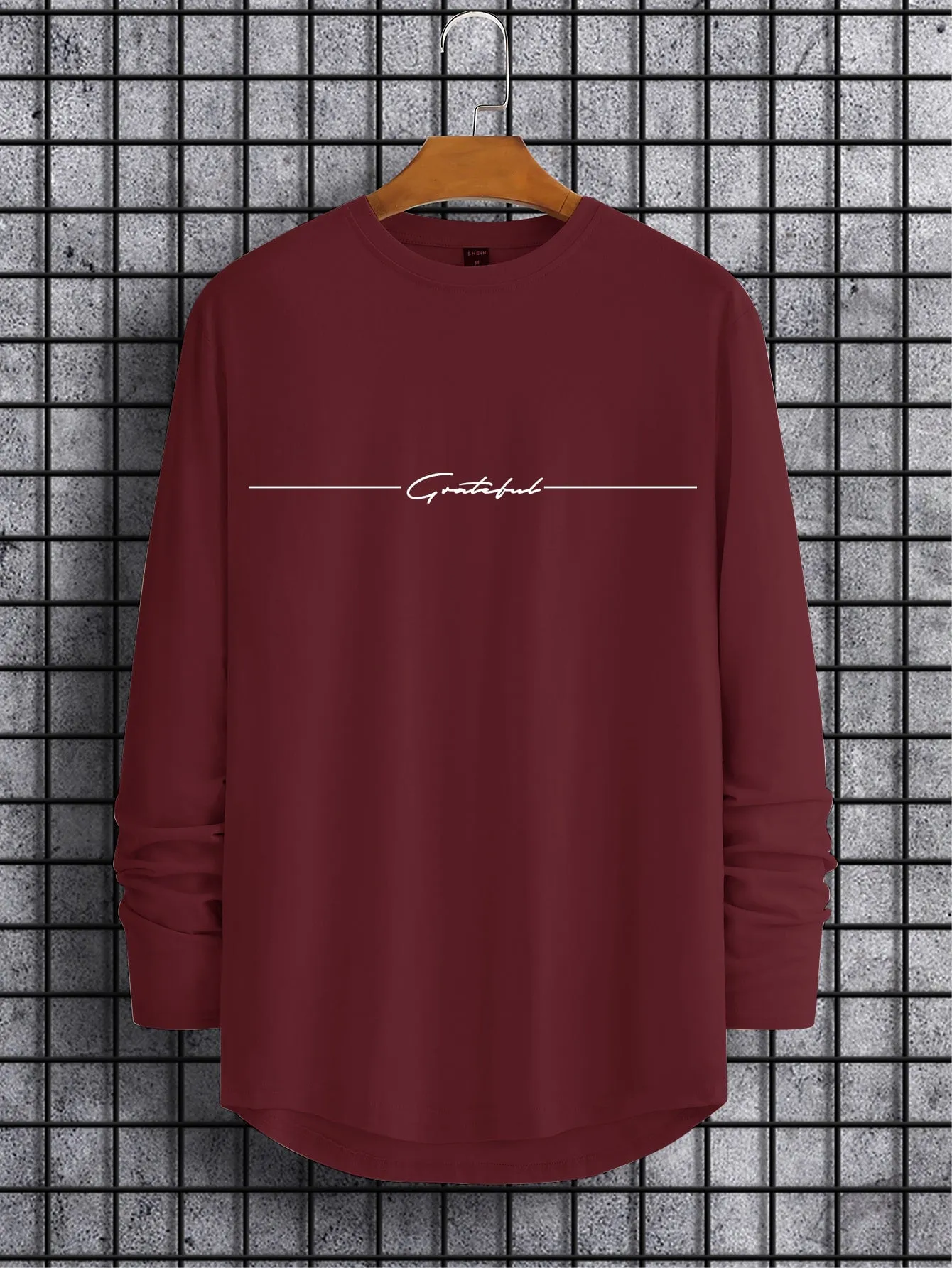 QA Homme Men Letter Graphic Tee