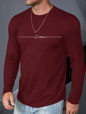 QA Homme Men Letter Graphic Tee