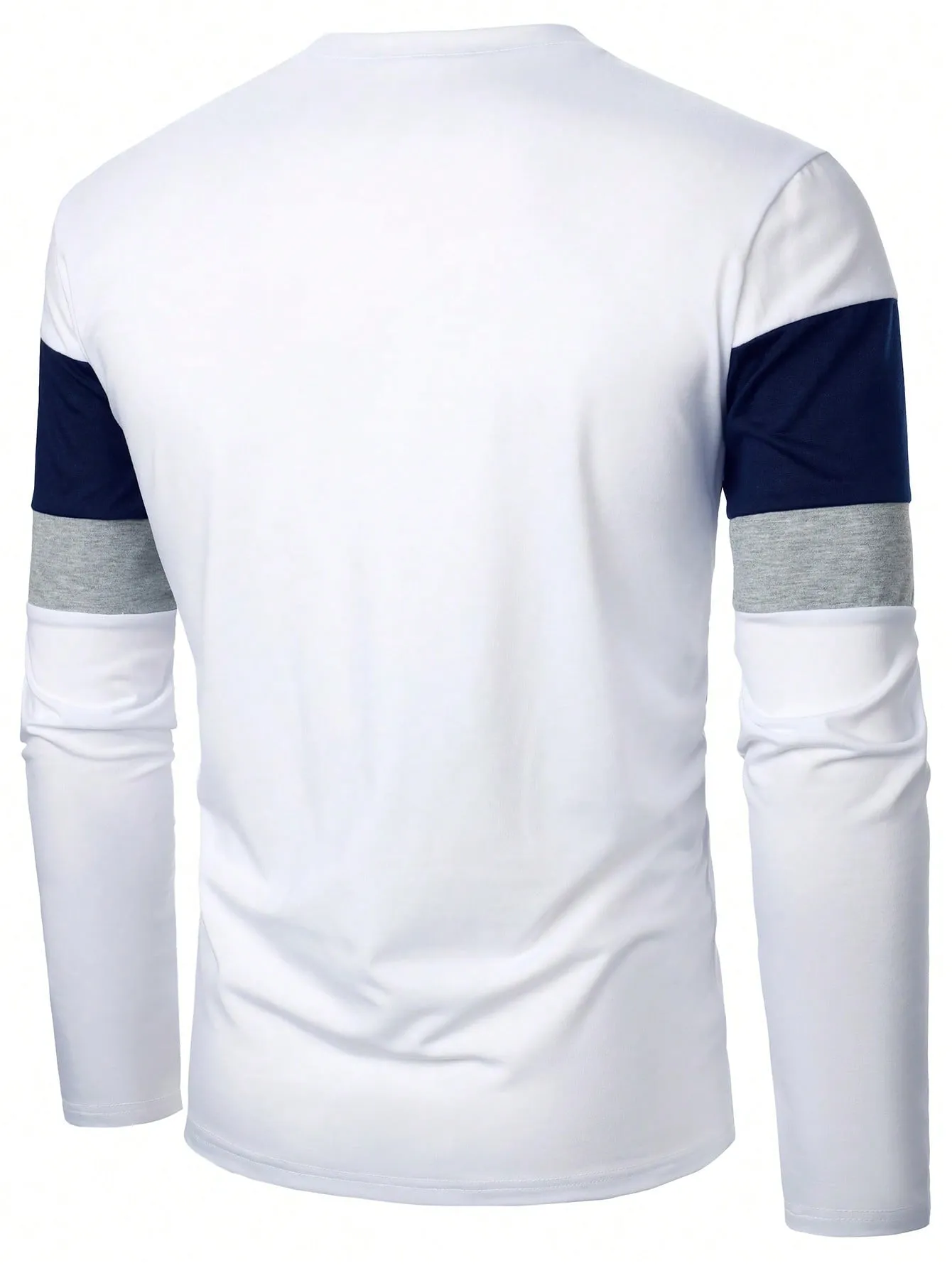 QA Homme Men's Letter Printed Long Sleeve T-Shirt