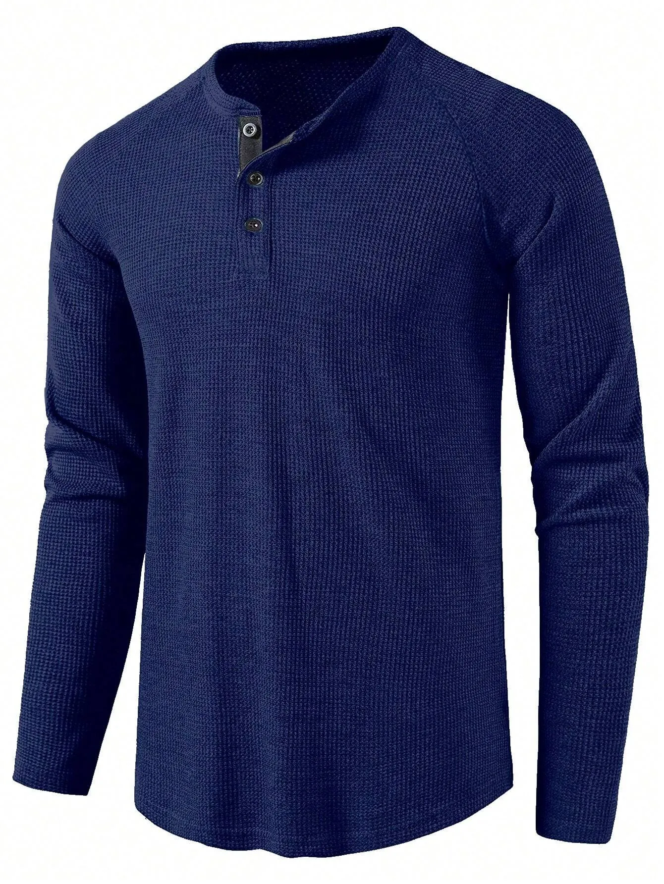 QA Men Button Front Raglan Sleeve Tee