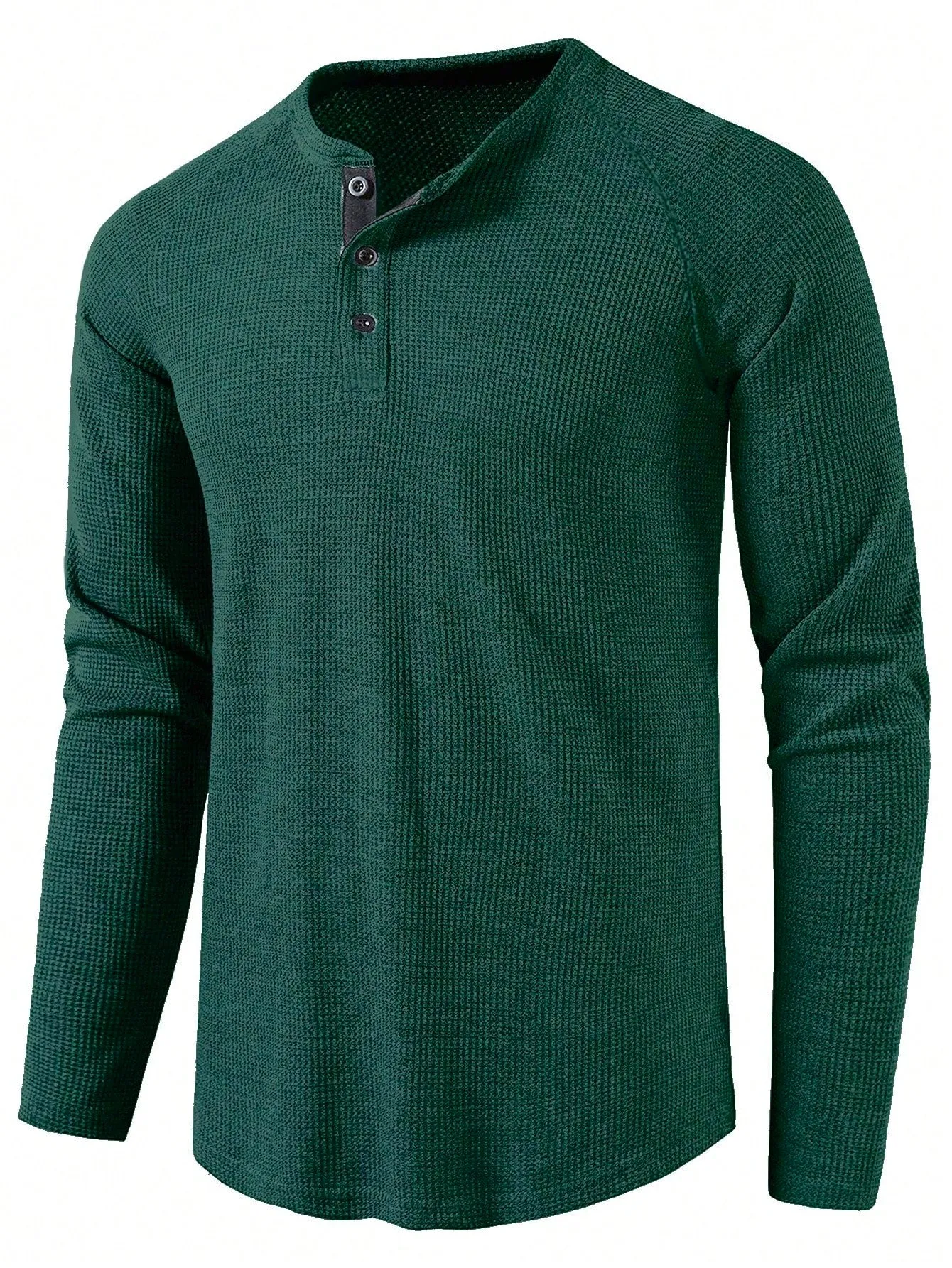 QA Men Button Front Raglan Sleeve Tee