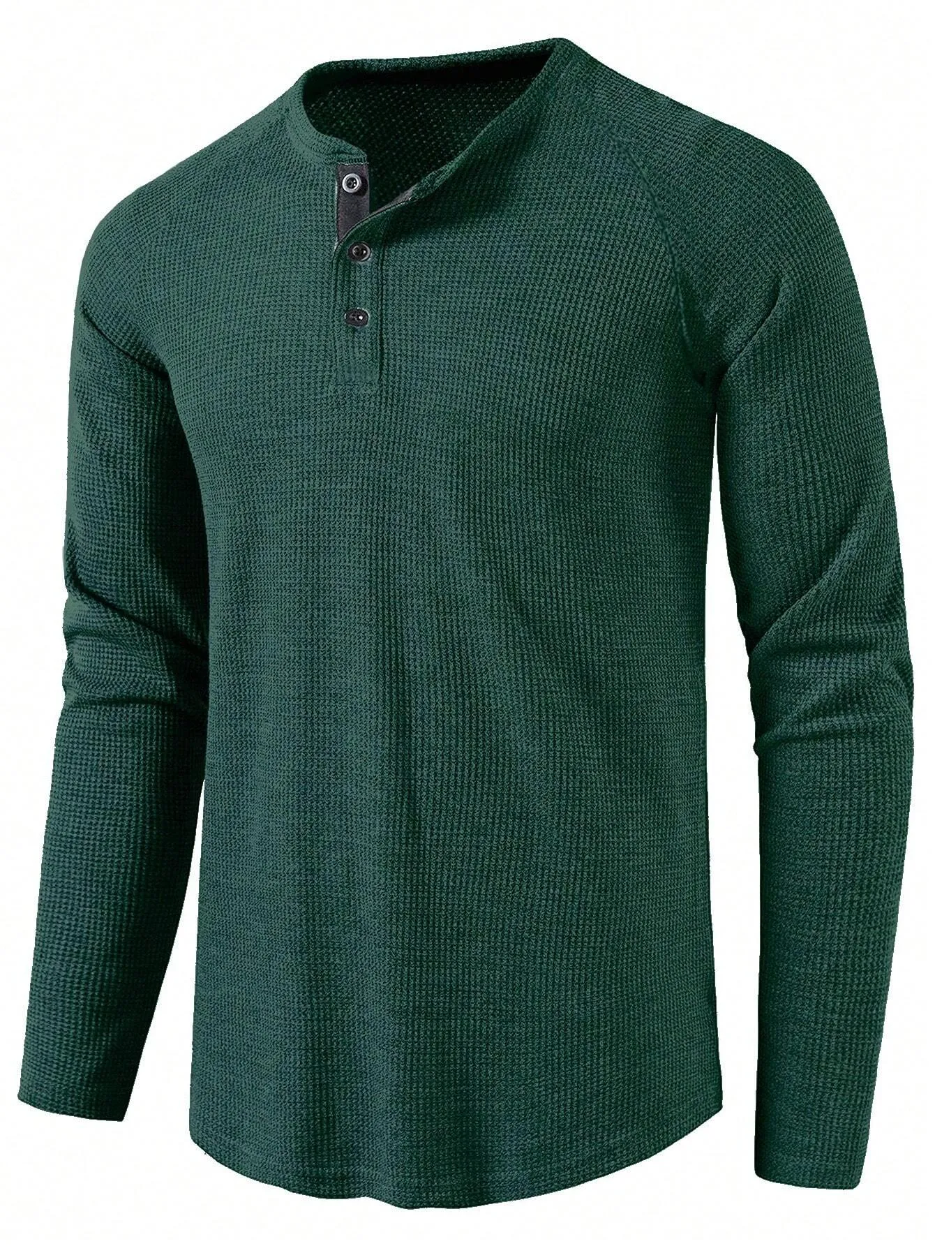 QA Men Button Front Raglan Sleeve Tee